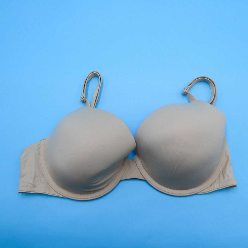 PINK Victoria's Secret Bra Womens 36C Wear Everywhere T-Shirt Tan Beige Nylon